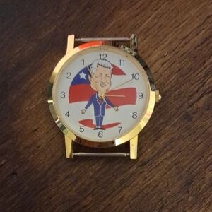 Gold Watch with Cartoon Design